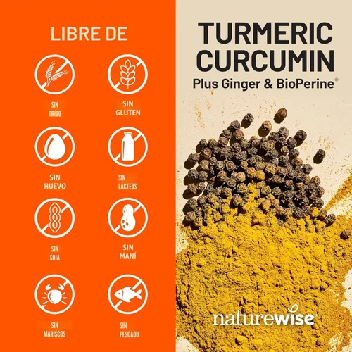 Miniatura 5 de NatureWise - Curcumina orgánica, CRMN750-90, 1