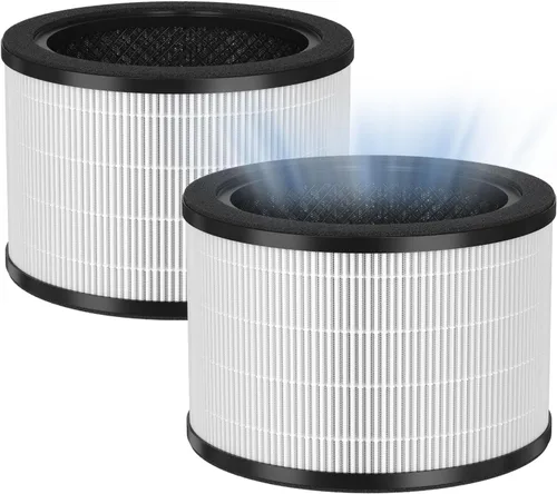 Paquete de 2 filtros de repuesto H7121101 compatibles con purificador de aire Govee H7121, filtración 3 en 1, carbón activado y prefiltro