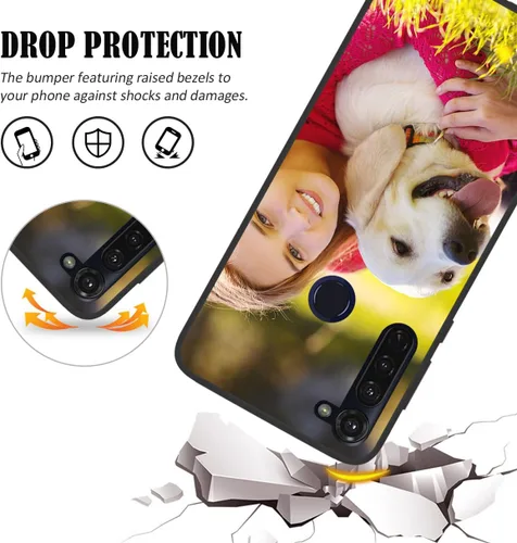 Miniatura 5 de Funda personalizada para Motorola Moto G Stylus 2020 con nombre de foto, texto y foto, GStylus personalizado -20 funda suave y fina (negro) de 6.4