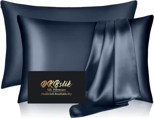 Miniatura 35 de Funda de almohada de seda para cabello y piel, fundas de almohada de seda de morera tamaño estándar, anti-acné, refrescante para dormir, seda Rosa