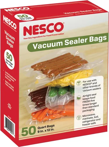 Bolsas selladoras de vacío manuales VS-10HB, pequeñas, transparentes, paquete de 24 unidades, De Nesco, Transparente
