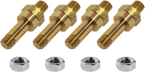 Miniatura 2 de Terminal de batería para poste lateral, perno largo de latón, 3/8"-16 de batería estándar para poste GM (2 piezas)