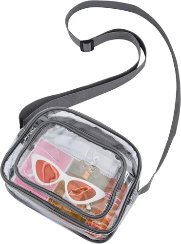 Bolso bandolera transparente aprobado por el estadio adecuado para el trabajo viajes entrenamiento conciertos o deportes