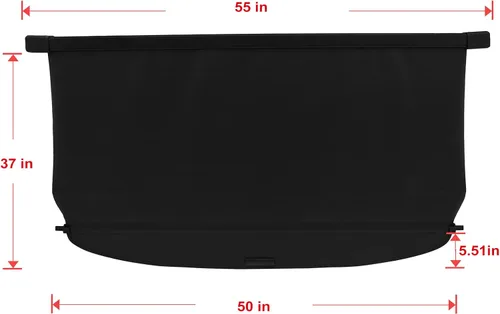 Miniatura 2 de Cubierta de carga trasera retráctil para 2007-2010, compatible con Jeep para Grand para Cherokee 3.0L, cubierta de carga para maletero fácil