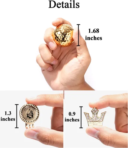 Miniatura 5 de 24K PT. Gold Luxurious Golf Gifts Set Golfer Unique Golf Accessories for Men and Women Golden Gift for Display or Ceremonial Use – Hole-in-One