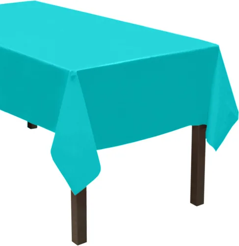 Miniatura 28 de Party Essentials - Mantel de plástico resistente disponible en 44 colores, 54 x 108 pulgadas, burdeos