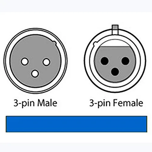 Miniatura 2 de 4 unids 3.3 ft largo DMX 512 XLR cable DMX 3.2t 3 Pin verdadero DMX cable macho a hembra para DMX micrófono etapa luces