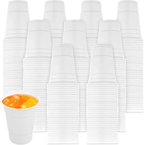 Miniatura 7 de Bokon Paquete de 200 vasos de plástico morados de 16 onzas desechables para fiestas, cumpleaños, bodas, Navidad, fiestas, picnic, campamento, bebidas