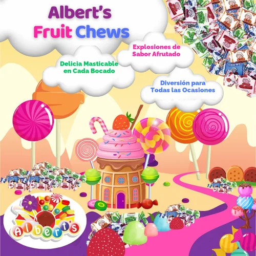 Miniatura 3 de Albert's Bolsa surtida de frutas masticables, 240 piezas, 21.2 onzas