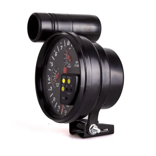 Miniatura 6 de MASO Motor de coche de 5 pulgadas 4 en 1 RPM Medidor de tacómetro de 12 V con asiento y luz de cambio, prensa de aceite de agua y temperatura