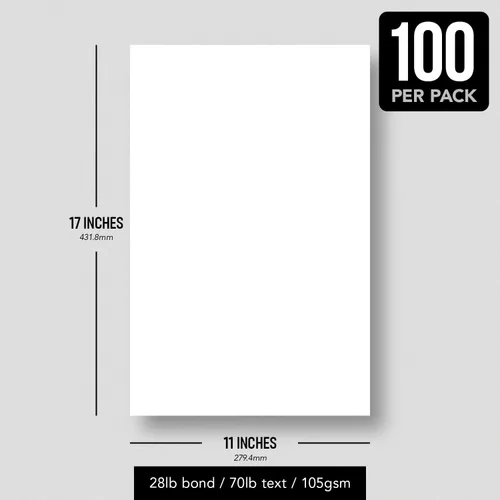 Miniatura 5 de Papel blanco brillante, copia de escritura impresa multiusos para oficina, volantes, carteles, propuestas de diseño, documentos comerciales, 11 x 17