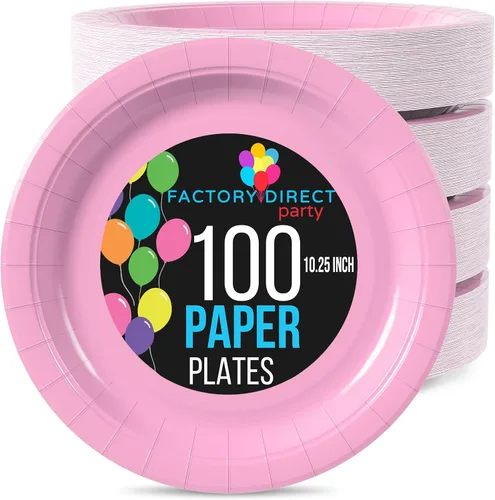 Miniatura 20 de Exquisite Party Solids - Platos desechables de papel amarillo de 7 pulgadas, para fiestas, 100 unidades, resistentes, 350 GSM, suministros