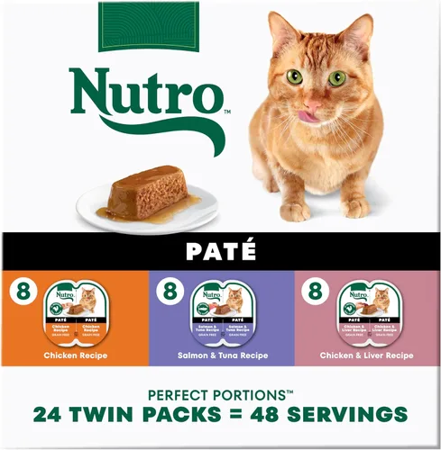 Miniatura 19 de Nutro Perfect Portions Receta de pollo en paté de comida húmeda para gatos, 2.64 onzas, paquete doble (24 unidades, paquete de 1)