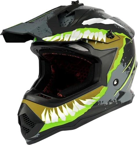 Orthrus Off-Road Motorcycle Helmet for Adult ATV, Motorcross, Dirt Bike, and Snowmobile Enthusiasts