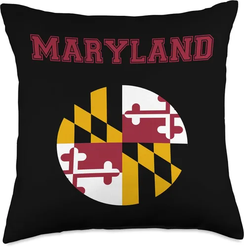 Miniatura 5 de Maryland Fan State Pride Gifts College University Style Maryland - Cojín de regalo, diseño de bandera de Maryland, 16.0 x 16.0 in, multicolor