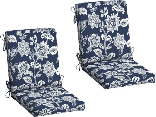 Miniatura 64 de ARDEN - Cojín para silla de comedor exterior de 20 x 20 pulgadas, resistente al agua y a la decoloración, textura verde azul pavo real