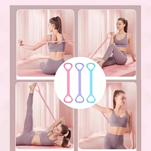Miniatura 6 de 3 bandas de resistencia para figura 8, bandas de ejercicio para espalda, banda elástica para fitness, banda elástica para expansor de pecho, cuerda