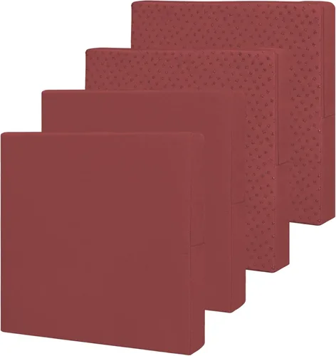 Miniatura 30 de Easy-Going - Paquete de 4 fundas de cojín impermeables para patio, de 24x22x4 pulgadas, fundas de repuesto antideslizantes para asientos al aire