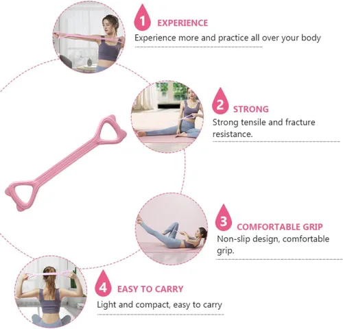 Miniatura 8 de Cabilock Juego de bandas de resistencia para gimnasio en casa, bandas de fitness con escultura de glúteos y resistencia a las sentadillas