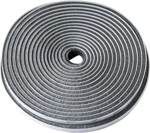 Miniatura 2 de Burlete autoadhesivo gris de 33 pies para puertas y ventanas, cepillo para ventanas correderas y puertas, marco de 0.35 pulgadas de ancho x 0.2