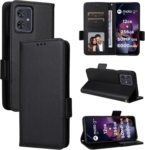 Miniatura 292 de Funda de piel sintética compatible con Motorola Moto E22 4G, funda de piel sintética compatible con Motorola Moto E22i 4G, color negro