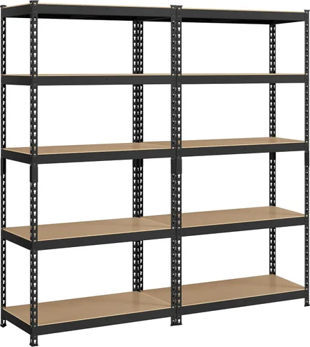 Miniatura 11 de Topeakmart 4 estantes utilitarios de 5 niveles, estantes de almacenamiento de metal, estantería de garaje, estantes de almacenamiento ajustables Azul