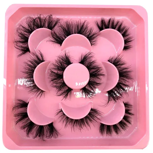 Miniatura 26 de 5 pares de pestañas postizas de visón 3D de 0.98 pulgadas a granel, con caja personalizada, pestañas postizas naturales finas al por mayor (ML-07)