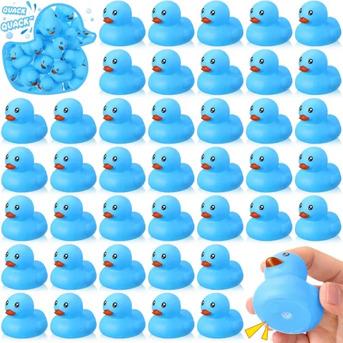 Hungdao 48 mini patos de goma de 2 pulgadas para niños, regalos de fiesta, patos de baño a granel, juguetes flotantes de piscina de verano, patos de