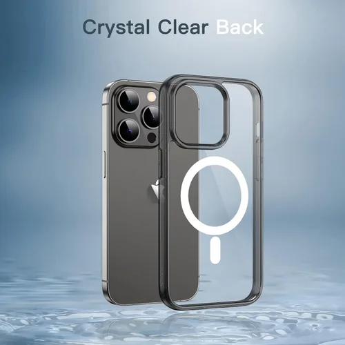 Miniatura 5 de JETech Funda magnética para iPhone 13 Pro Max de 6.7 pulgadas, compatible con carga inalámbrica MagSafe, a prueba de golpes, parte trasera Negro