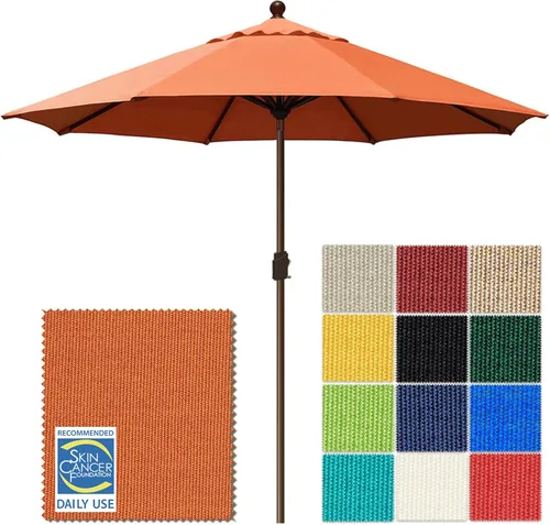 Miniatura 39 de EliteShade USA Sombrilla de Mercado de 9 Pies con Garantía de 10 Años Sin Decoloración, Sombrilla de Patio, Sombrilla de Mesa para Exteriores