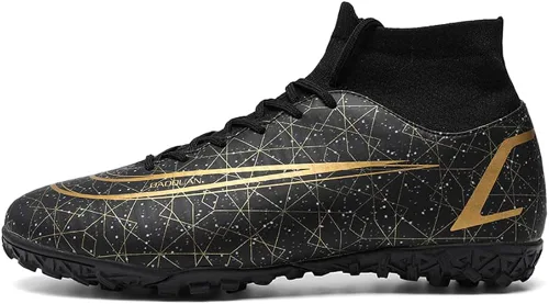 WANMEIL Zapatos de fútbol unisex para niños grandes y jóvenes, para exteriores, zapatos de fútbol de tierra firme
