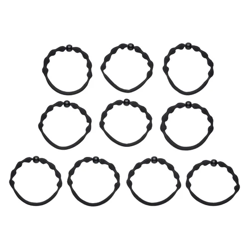 Miniatura 7 de Goody Ouchless Forever - Elásticos para cabello fino, 10 unidades, color negro, bandas libres de daño, lazos para el cabello 3 veces más fuertes