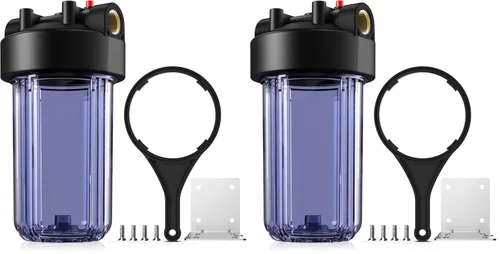 Miniatura 11 de SimPure Carcasa del filtro de agua para toda la casa (DB10P), carcasa universal de filtro de sedimentos y carbón de 10" x 4.5", sistema