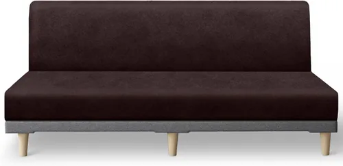 Miniatura 28 de molasofa - Funda elástica para futón de aspecto de cuero, cubierta para sofá sin brazos, protector de muebles con parte inferior elástica, funda