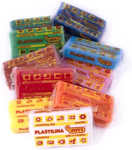 Miniatura 3 de Jovi - Arcilla de modelado que no se seca, 1.1 lb de plastilina infinitamente reutilizable, juego de 10 barras, cada una de 1.75 onzas, no tóxica