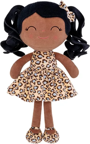 Miniatura 26 de Gloveleya Muñeca Baby Dolls Soft Rag Doll Baby Girl Regalos Curly Spring Girl - Naranja 9 pulgadas