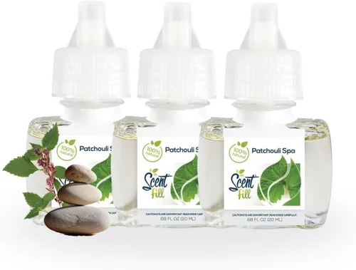 Miniatura 11 de Scent Fill Ambientador 100% natural de cereza y almendra con enchufe, recambios de aceite perfumado, 3 recambios