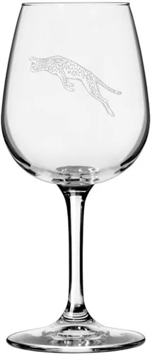 Miniatura 141 de Copa de vino de 12.75 onzas con temática de gato abisinio grabada para todo uso