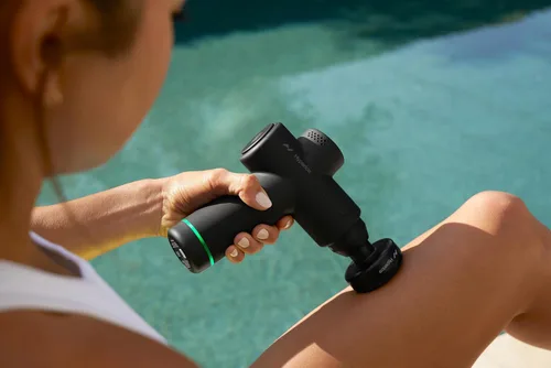 Miniatura 8 de Hyperice Hypervolt Go 2 - Negro - Con tecnología Quiet Glide - Pistola de masaje de percusión de mano - 3 velocidades, 2 cabezales intercambiables