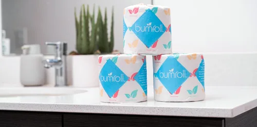 Miniatura 9 de 24 rollos de papel higiénico Bumroll reciclado y sostenible, suave, absorbente y ecológico, ideal para el hogar, la oficina y los baños, seguro