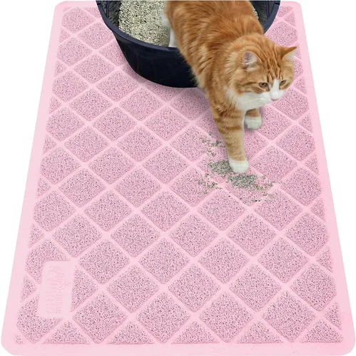 Miniatura 68 de Gorilla Grip - Tapete para atrapar la arena del arenero de gatos, 100% impermeable, fácil de limpiar, respaldo texturizado, suelos más limpios, se