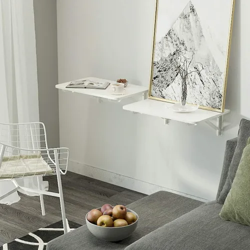 Miniatura 4 de Mesa plegable de pared para cocina, comedor, con soporte de acero inoxidable, mesa de almacenamiento para lavandería, mesa de trabajo
