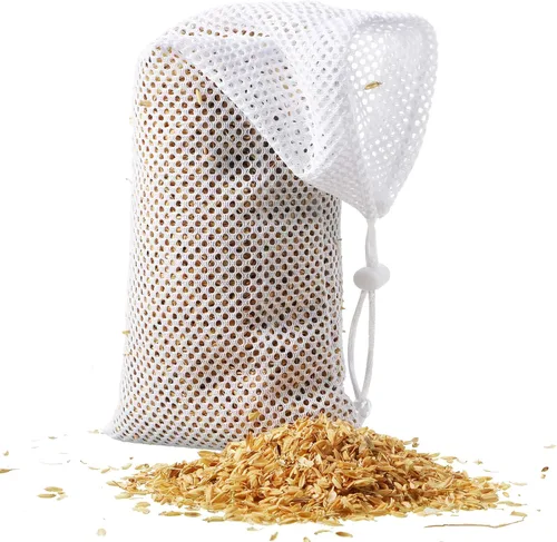 Miniatura 3 de Weewooday 6 Piezas Alimentador de Calcetín para Pinzón Calcetines de Cardo Alimentador de Pájaros Saco Instantáneo de Semillas para Colgar al Aire