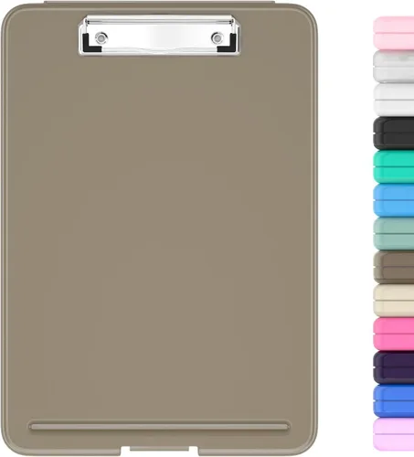 Miniatura 19 de Hongri Portapapeles con almacenamiento, 8.5 x 11 pulgadas, clip de enfermería, plegable para enfermeras, abogados, estudiantes, aula, oficina