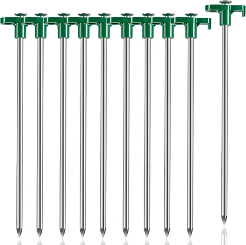 Estacas para Tienda de Campaña, 10 Piezas Estacas para Tienda Resistentes, Estacas Profesionales para Camping al Aire Libre Resistentes al Viento,