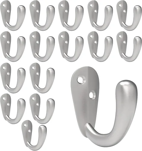 Miniatura 17 de CBWLWJ 16 ganchos de pared para colgar toallas de baño, cocina, dormitorio, para abrigo, bolsa, bufanda, toalla, sombrero, llave, taza (negro)