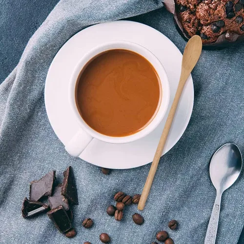 Miniatura 6 de Honbay 4 cucharas de café de madera de mango largo, cucharaditas de mezcla de madera, cucharas de té helado para batido de espresso, bebidas frías