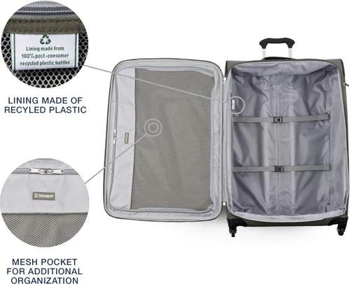 Miniatura 253 de Travelpro Maxlite 5 - Juego de 2 piezas de equipaje de mano de tela, expandibles con 4 ruedas giratorias, bolso blando para debajo del asiento, Negro