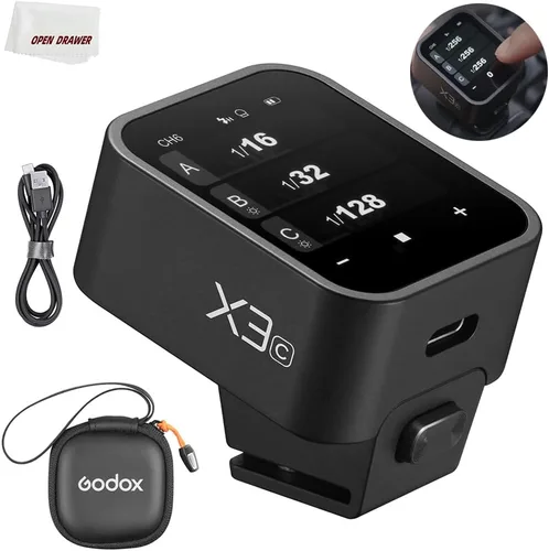 Miniatura 13 de Godox X3 Pro C X3Pro C TTL GODOX Trigger inalámbrico para Canon, pantalla táctil LCD de 2.4 pulgadas, batería de iones de litio de 2930 mAh