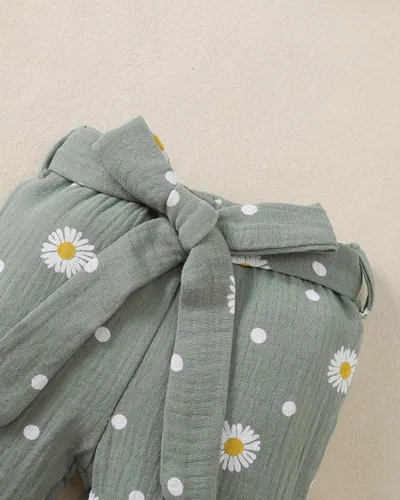 Miniatura 114 de Renotemy Conjunto de ropa para bebé recién nacida, mameluco con volantes, pantalones florales, lindo conjunto de ropa para bebé niña
